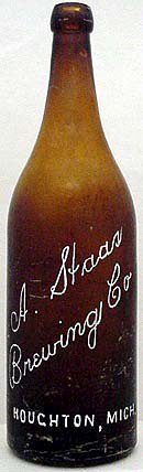 A. HAAS BREWING COMPANY EMBOSSED BEER BOTTLE