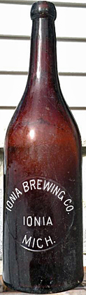 IONIA BREWING COMPANY EMBOSSED BEER BOTTLE