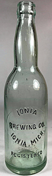 IONIA BREWING COMPANY EMBOSSED BEER BOTTLE