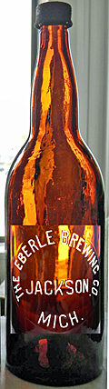 THE EBERLE BREWING COMPANY EMBOSSED BEER BOTTLE