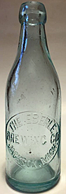 THE EBERLE BREWING COMPANY EMBOSSED BEER BOTTLE