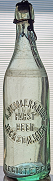 A. RUMLER & BROTHERS PABST BEER EMBOSSED BEER BOTTLE