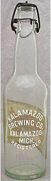 KALAMAZOO BREWING COMPANY EMBOSSED BEER BOTTLE