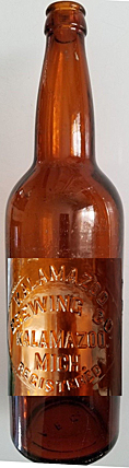 KALAMAZOO BREWING COMPANY EMBOSSED BEER BOTTLE