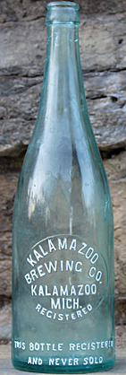 KALAMAZOO BREWING COMPANY EMBOSSED BEER BOTTLE