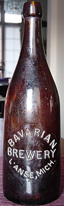 LANSING BREWING COMPANY EMBOSSED BEER BOTTLE