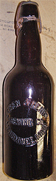 LEISEN & HENES BREWING COMPANY EMBOSSED BEER BOTTLE