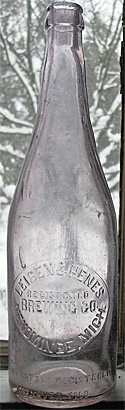 LEISEN & HENES BREWING COMPANY EMBOSSED BEER BOTTLE