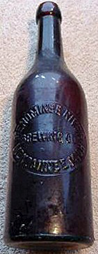 MENOMINEE RIVER BREWING COMPANY EMBOSSED BEER BOTTLE