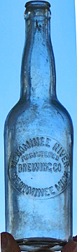 MENOMINEE RIVER BREWING COMPANY EMBOSSED BEER BOTTLE