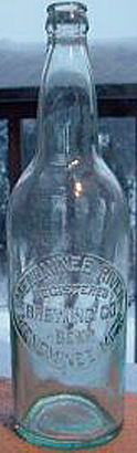 MENOMINEE RIVER BREWING COMPANY EMBOSSED BEER BOTTLE