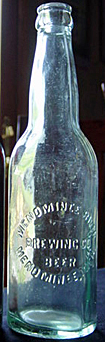 MENOMINEE RIVER BREWING COMPANY EMBOSSED BEER BOTTLE