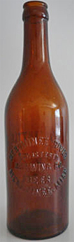 MENOMINEE RIVER BREWING COMPANY EMBOSSED BEER BOTTLE