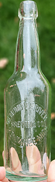 MENOMINEE RIVER BREWING COMPANY EMBOSSED BEER BOTTLE