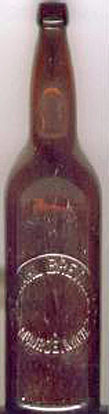 THE WAHL BREWING COMPANY EMBOSSED BEER BOTTLE