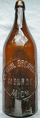 THE WAHL BREWING COMPANY EMBOSSED BEER BOTTLE