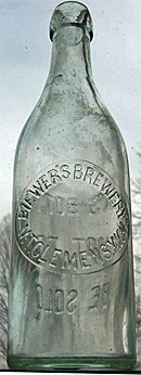 BIEWER'S BREWERY EMBOSSED BEER BOTTLE