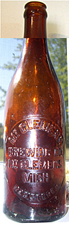 MT. CLEMENS BREWING COMPANY EMBOSSED BEER BOTTLE