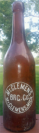 MT. CLEMENS BREWING COMPANY EMBOSSED BEER BOTTLE