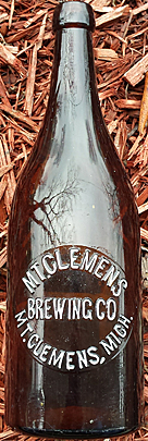 MT. CLEMENS BREWING COMPANY EMBOSSED BEER BOTTLE