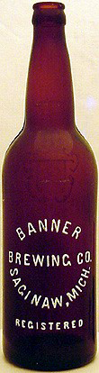 BANNER BREWING COMPANY EMBOSSED BEER BOTTLE