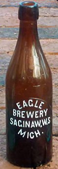 EAGLE BREWERY EMBOSSED BEER BOTTLE