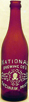 NATIONAL BREWING COMPANY EMBOSSED BEER BOTTLE