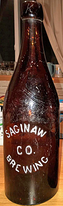 SAGINAW BREWING COMPANY EMBOSSED BEER BOTTLE