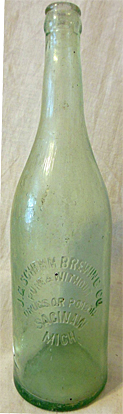 J. G. SCHEMM BREWING COMPANY EMBOSSED BEER BOTTLE