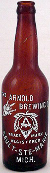 ARNOLD BREWING COMPANY EMBOSSED BEER BOTTLE
