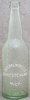 SOO BREWING COMPANY EMBOSSED BEER BOTTLE