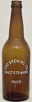 SOO BREWING COMPANY EMBOSSED BEER BOTTLE