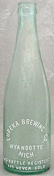 EUREKA BREWING COMPANY EMBOSSED BEER BOTTLE