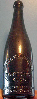 EUREKA BREWING COMPANY EMBOSSED BEER BOTTLE