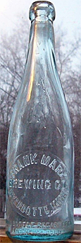 FRANK MARX BREWING COMPANY EMBOSSED BEER BOTTLE