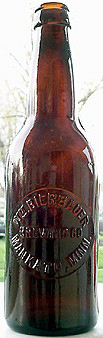 WILLIAM BIERBAUER BREWING COMPANY EMBOSSED BEER BOTTLE