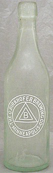 THE C. BIRKHOFER BREWING COMPANY EMBOSSED BEER BOTTLE