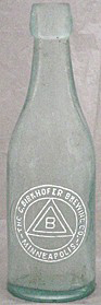 THE C. BIRKHOFER BREWING COMPANY EMBOSSED BEER BOTTLE