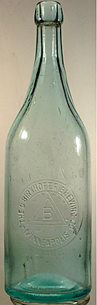 THE C. BIRKHOFER BREWING COMPANY EMBOSSED BEER BOTTLE