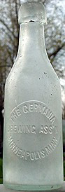 THE GERMANIA BREWING ASSOCIATION EMBOSSED BEER BOTTLE