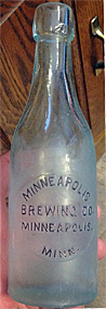 MINNEAPOLIS BREWING COMPANY EMBOSSED BEER BOTTLE