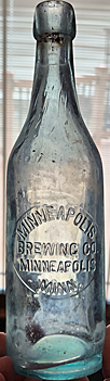 MINNEAPOLIS BREWING COMPANY EMBOSSED BEER BOTTLE