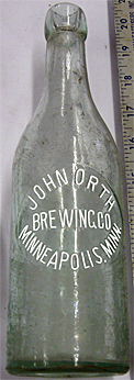JOHN ORTH BREWING COMPANY EMBOSSED BEER BOTTLE