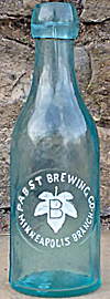 PABST BREWING COMPANY EMBOSSED BEER BOTTLE