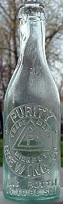 PURITY BREWING COMPANY EMBOSSED BEER BOTTLE