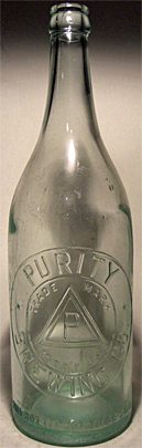PURITY BREWING COMPANY EMBOSSED BEER BOTTLE