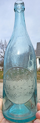 JOSEPH SCHLITZ MILWAUKEE BEER EMBOSSED BEER BOTTLE