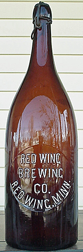 RED WING BREWING COMPANY EMBOSSED BEER BOTTLE