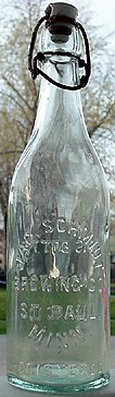 JACOB SCHMIDT BREWING COMPANY EMBOSSED BEER BOTTLE