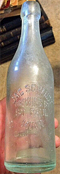 JACOB SCHMIDT BREWING COMPANY EMBOSSED BEER BOTTLE